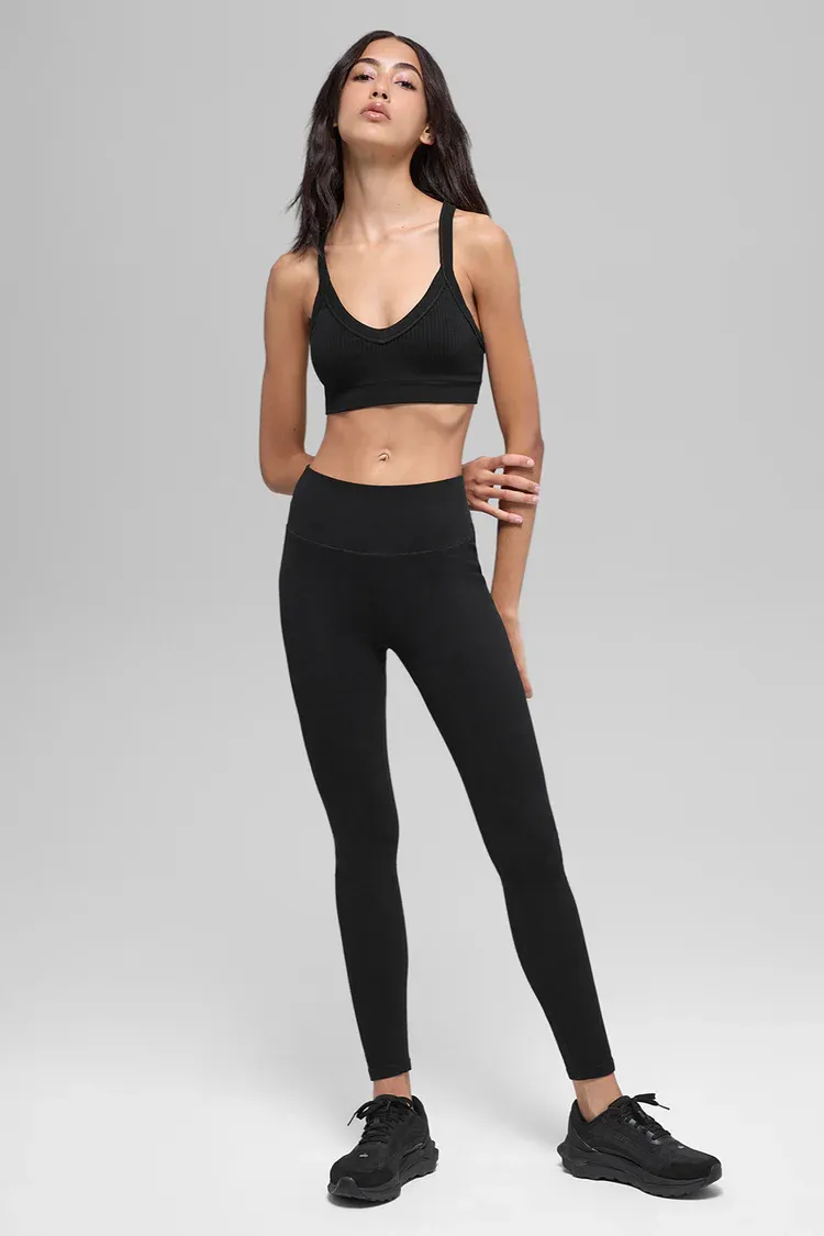 Top Seamless Two Tone Rib