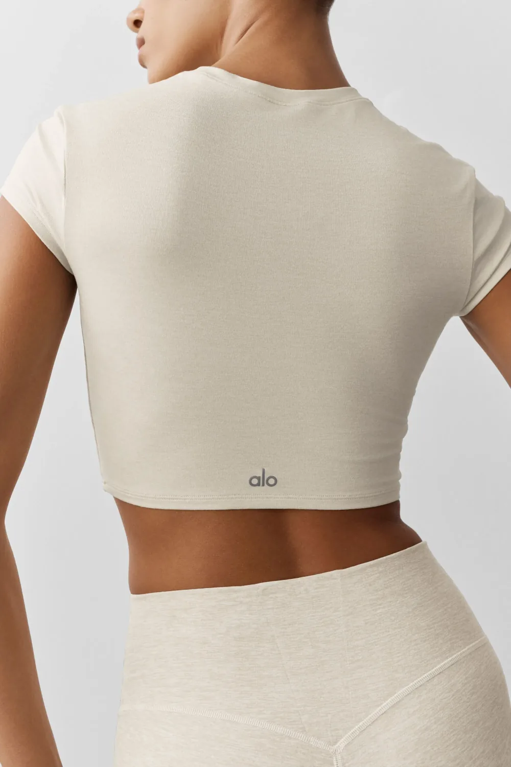 Camiseta Alosoft Crop Finesse Manga Curta