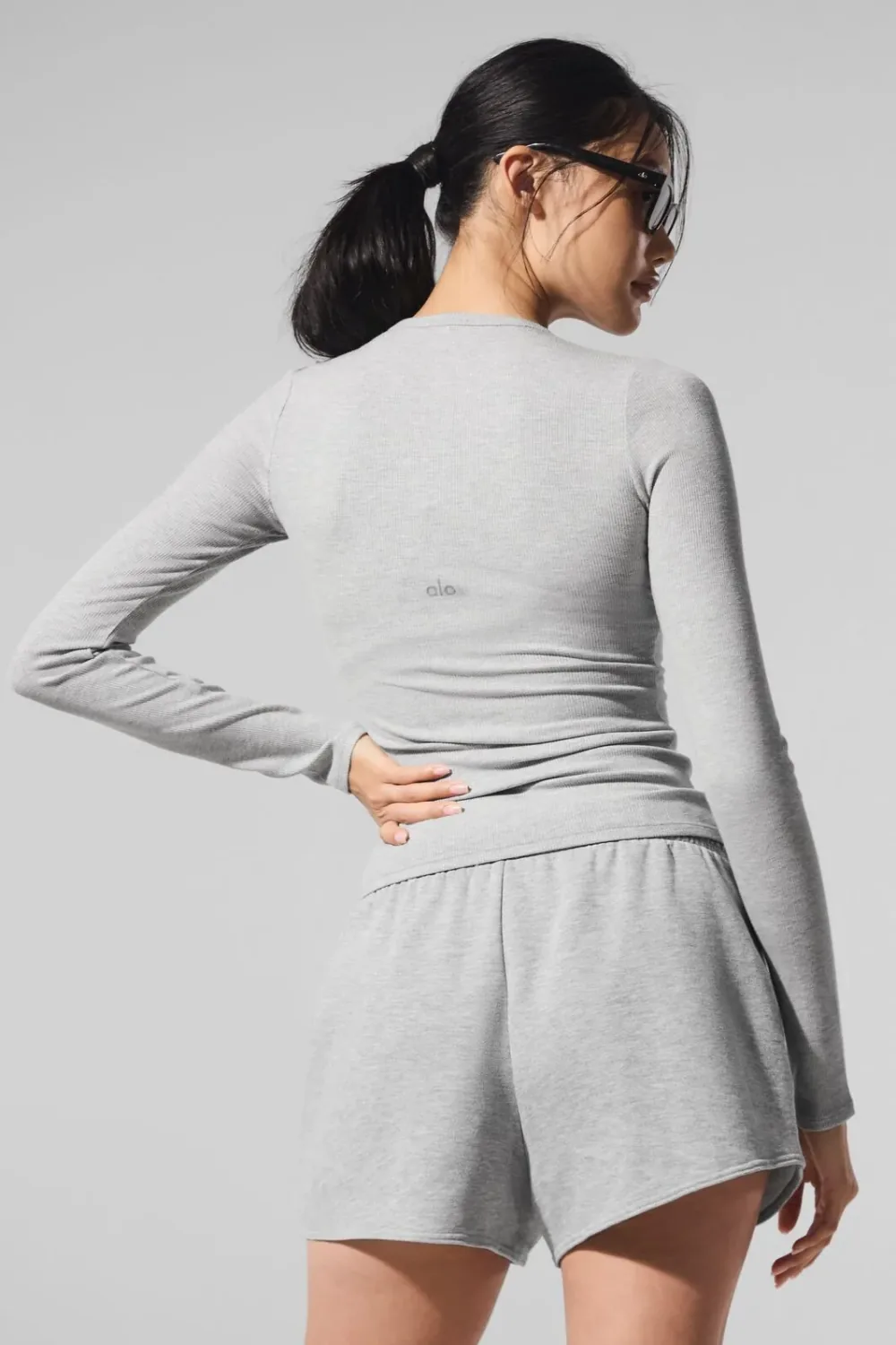 Blusa Ribbed Modal Manga Longa